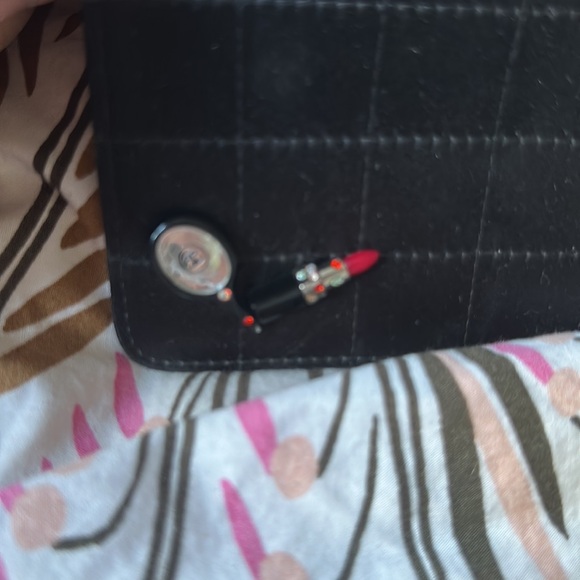 💯% Authentic Chanel Vintage Satin Card Holder Wallet - Picture 8 of 16